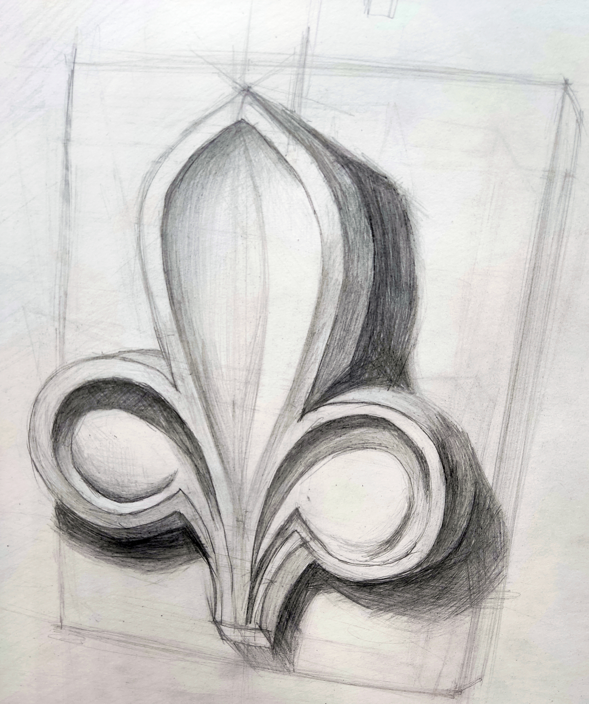 Розетка, учебный рисунок