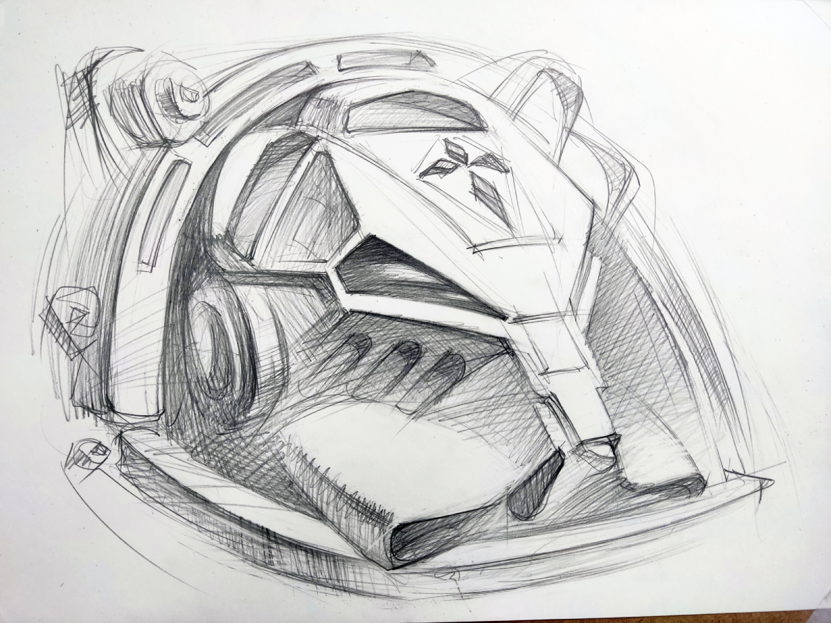 Шлем, эскиз